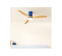 WIND CALM M - Ventilateur de plafond silencieux 40W avec pales techniques en ABS Ø132cm avec eclaraige sans wifi