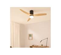 CREATE Ventilateur de plafond WIND CALM NATURAL WOOD – Silencieux, Bois, LED