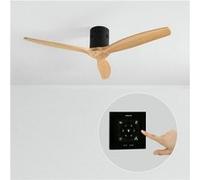 WIND CALM NATURAL WOOD - Ventilateur De Plafond 40W Silencieux 100% Bois Plusieurs Tailles Sans Lumière