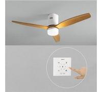 WIND CALM NATURAL WOOD - Ventilateur de plafond 40W silencieux 100% bois - Bois clair G