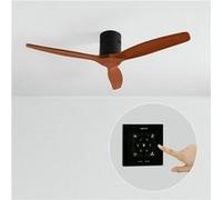 WIND CALM NATURAL WOOD - Ventilateur de plafond 40W silencieux 100% bois - Bois sombre G