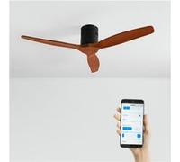 WIND CALM NATURAL WOOD - Ventilateur de plafond 40W silencieux 100% bois - Bois sombre G