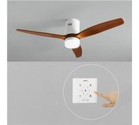 WIND CALM NATURAL WOOD - Ventilateur de plafond 40W silencieux 100% bois - Bois sombre G