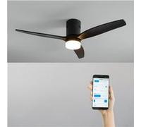 WIND CALM NATURAL WOOD - Ventilateur de plafond 40W silencieux 100% bois - Noir G