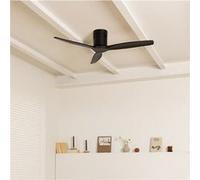 CREATE / WINDCALM NATURAL WOOD M/Ventilateur de plafond noir avec télécommande / 40W, Minuterie, Ø132 cm, silencieux, 6 vitesses, fonction été-hiver