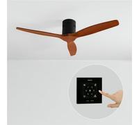 WIND CALM NATURAL WOOD - Ventilateur de plafond 40W silencieux 100% bois - Bois sombre G