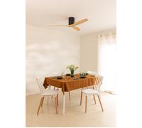 CREATE Ventilateur de plafond WIND CALM M - 40W Ø132 cm, noir/pales bois clair, silencieux