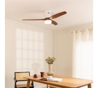 WIND CALM NATURAL WOOD - Ventilateur De Plafond 40W Silencieux 100% Bois Télécommande