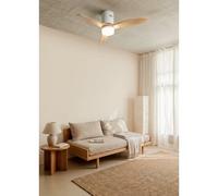 WIND CALM NATURAL WOOD - Ventilateur De Plafond 40W Silencieux 100% Bois Télécommande