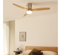WIND CALM NATURAL WOOD - Ventilateur De Plafond 40W Silencieux 100% Bois Télécommande