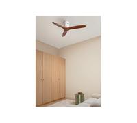 WIND CALM NATURAL WOOD - Ventilateur de plafond silencieux 40 W 100 % bois Ø 112 cm sans éclairage avec wifi