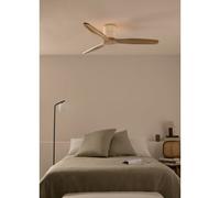 WIND CALM RATTAN - Ventilateur De Plafond 40W Silencieux Ø132 Cm Avec Éclairage LED Dans Le Corps Et La Lampe Télécommande
