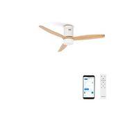WIND CALM S - Ventilateur de plafond silencieux 40W avec pales techniques en ABS Ø112 avec eclaraige avec wifi