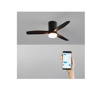 WIND CALM S - Ventilateur de plafond silencieux 40W avec pales techniques en ABS Ø112 avec eclaraige avec wifi