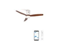 WIND CALM S - Ventilateur de plafond silencieux 40W avec pales techniques en ABS Ø112 sans eclaraige avec wifi