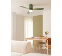 WIND CALM SCULPT - Ventilateur De Plafond 40 W Silencieux Ø132 cm Avec Lumière LED M (Ø132cm) (pièces 10m²-25m²)