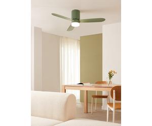 WIND CALM SCULPT - Ventilateur De Plafond 40 W Silencieux Ø132 cm Avec Lumière LED M (Ø132cm) (pièces 10m²-25m²)