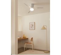 CREATE / WINDCALM S/Ventilateur plafond ABS lumière blanc + contrôleur, télécommande / 40W, Silencieux, Ø112 cm, 6 vitesses, 3 températures lumière, minuterie, fonction été-hiver