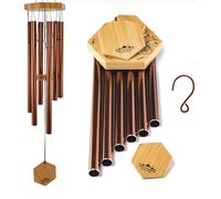 Wind Chimes pour Les Personnes Qui Aiment Leurs voisins, apaisant Metalcore Tons et Solide en Bambou Carillon, Jardin, ou Jardin. 29" Copper-Red