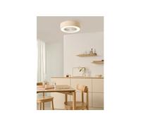 CREATE / WIND CLEAR EASY S/Ventilateur de plafond pales cachées lin naturel avec contrôleur et télécommande / 40W, Silencieux, Ø50 cm, lumière LED 3 temperatures, minuterie, fonction été-hiver