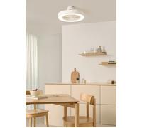 WIND CLEAR EASY - Ventilateur De Plafond Silencieux 40W Ø50 Cm Avec Pales Dissimulées Et Lumière LED WIFI + Télécommande