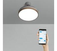 WIND CLEAR M - Ventilateur de plafond 40W silencieux à pales rétractables avec éclairage LED différentes tailles avec eclaraige avec wifi Blanc G