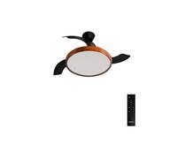 WIND CLEAR STUDIO M - Ventilateur de plafond 40W silencieux avec pales rétractables et eclaraige LED, Ø108 cm avec eclaraige sans wifi