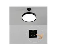 WIND CLEAR STUDIO M - Ventilateur de plafond 40W silencieux avec pales rétractables et eclaraige LED, Ø108 cm avec eclaraige avec contrôleur mural