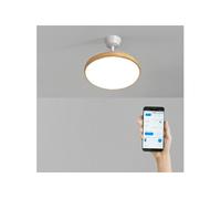 WIND CLEAR STUDIO M - Ventilateur de plafond 40W silencieux avec pales rétractables et eclaraige LED, Ø108 cm avec eclaraige avec wifi