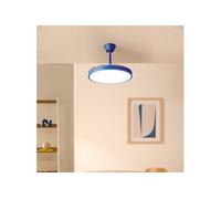 CREATE / WIND CLEAR STUDIO M/Ventilateur de plafond avec lumière bleu cobalt avec télécommande / 40W, Ø108 cm, 6 vitesses, pales rétractables, 3 températures de lumière, fonction été-hiver