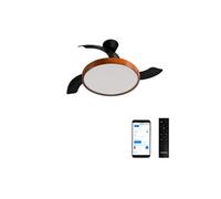 WIND CLEAR STUDIO M - Ventilateur de plafond 40W silencieux avec pales rétractables et eclaraige LED, Ø108 cm avec eclaraige avec wifi
