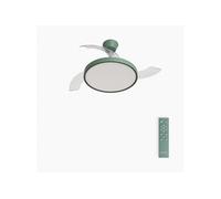WIND CLEAR STUDIO S - Ventilateur de plafond 40W silencieux avec pales rétractables et eclaraige LED, Ø91cm avec eclaraige sans wifi
