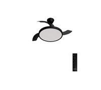 WIND CLEAR STUDIO S - Ventilateur de plafond 40W silencieux avec pales rétractables et eclaraige LED, Ø91cm avec eclaraige sans wifi