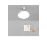 WIND CLEAR STUDIO S - Ventilateur de plafond 40W silencieux avec pales rétractables et eclaraige LED, Ø91cm avec eclaraige avec contrôleur mural