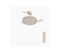WIND CLEAR STUDIO S - Ventilateur de plafond 40W silencieux avec pales rétractables et eclaraige LED, Ø91cm avec eclaraige sans wifi