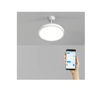 WIND CLEAR STUDIO S - Ventilateur de plafond 40W silencieux avec pales rétractables et eclaraige LED, Ø91cm avec eclaraige avec wifi