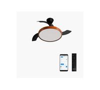 WIND CLEAR STUDIO S - Ventilateur de plafond 40W silencieux avec pales rétractables et eclaraige LED, Ø91cm avec eclaraige avec wifi