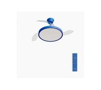 WIND CLEAR STUDIO S - Ventilateur de plafond 40W silencieux avec pales rétractables et eclaraige LED, Ø91cm avec eclaraige sans wifi