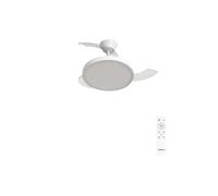 WIND CLEAR STUDIO S - Ventilateur de plafond 40W silencieux avec pales rétractables et eclaraige LED, Ø91cm avec eclaraige sans wifi