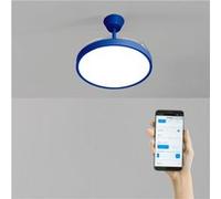 WIND CLEAR STUDIO - Ventilateur de plafond 40W silencieux avec pales rétractables et lumière LED, plusieurs tailles - Transparent G