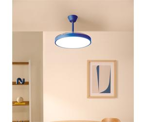 WIND CLEAR STUDIO - Ventilateur De Plafond 40W Silencieux Avec Pales Rétractables Et Lumière LED, Plusieurs Tailles Télécommande