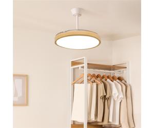 WIND CLEAR STUDIO - Ventilateur De Plafond 40W Silencieux Avec Pales Rétractables Et Lumière LED, Plusieurs Tailles Télécommande