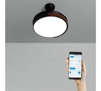 WIND CLEAR - Ventilateur de plafond 40W silencieux à pales rétractables avec éclairage LED différentes tailles - Noir G