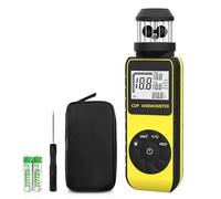 Wind Cup Anémomètre Numérique, Extérieur Wind Speed Meter 0.7~42m/s, Portable Anemometer Mesurer Vitesse du Vent MAX/AVG et Température (℃/℉), Air Flux Indicateur avec Boussole pour Drone, Voile, Surf