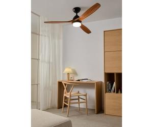WIND CUP - Ventilateur De Plafond 40W Silencieux Ø132 Cm 100% Bois Télécommande