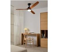 WIND CUP Ventilateur de plafond silencieux 40 W, Ø 132 cm, 100 % bois, avec éclairage et Wi-Fi