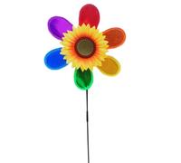 Wind Game Flower Turbine - Spinner de Moulin à Vent pour pelouse | Refléchissant à la Roue d'aiguille Spinner de Vent de pour décoration extérieure | Coupages éoliens Arc-en- colorés