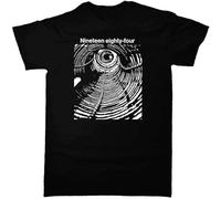 WIND HIBISCUS 1984 George Orwell t-Shirt Fit Casual Graphic Short Sleeve Tops Black S