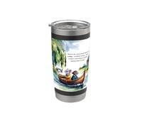 Wind in the Willows Livre citation "Messing about in Boats" Gobelet isotherme en acier inoxydable double paroi