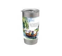 Wind in the Willows Livre citation "Messing about in Boats" Gobelet isotherme en acier inoxydable double paroi